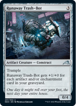 Runaway Trash-Bot : 257/302 KAMIGAWA NEON DYNASTY - Magic the Gathering Single Card
