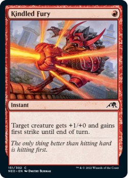 Kindled Fury : 151/302 KAMIGAWA NEON DYNASTY - Magic the Gathering Single Card