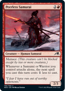 Peerless Samurai : 156/302 KAMIGAWA NEON DYNASTY - Magic the Gathering Single Card
