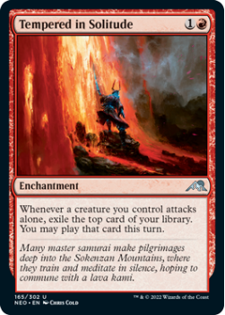 Tempered in Solitude : 165/302 KAMIGAWA NEON DYNASTY - Magic the Gathering Single Card