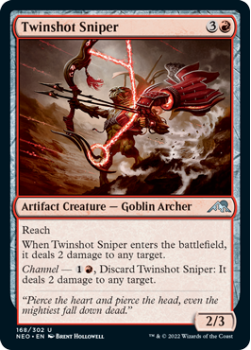 Twinshot Sniper : 168/302 KAMIGAWA NEON DYNASTY - Magic the Gathering Single Card
