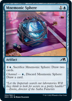 Mnemonic Sphere : 064/302 KAMIGAWA NEON DYNASTY - Magic the Gathering Single Card