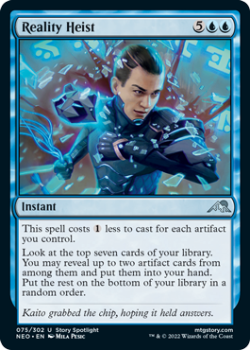 Reality Heist (FOIL) : 075/302 KAMIGAWA NEON DYNASTY - Magic the Gathering Single Card