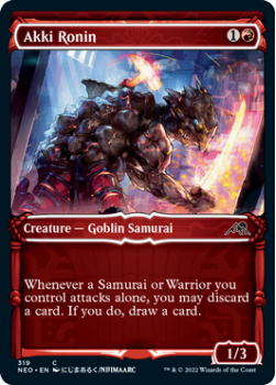 Akki Ronin (SHOWCASE) : 319 KAMIGAWA NEON DYNASTY - Magic the Gathering Single Card