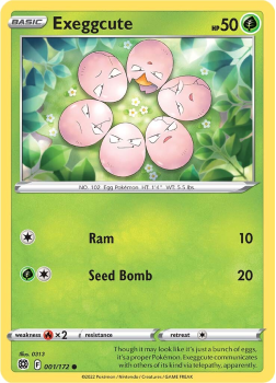 Exeggcute : SWORD AND SHIELD - BRILLIANT STARS 01/172 - Pokemon Single Card
