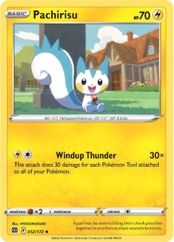 Pachirisu : SWORD AND SHIELD - BRILLIANT STARS 52/172 - Pokemon Single Card
