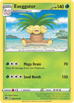 Exeggutor : SWORD AND SHIELD - BRILLIANT STARS 02/172 - Pokemon Single Card