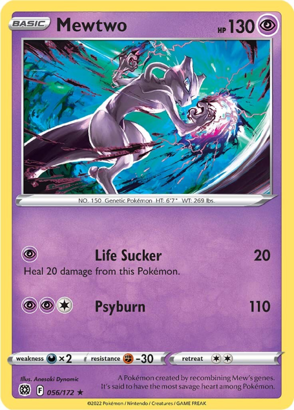 Mewtwo SWORD AND SHIELD BRILLIANT STARS 56/172 Pokemon Single Card