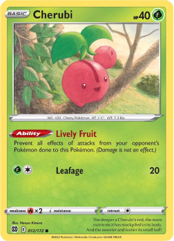 Cherubi : SWORD AND SHIELD - BRILLIANT STARS 12/172 - Pokemon Single Card