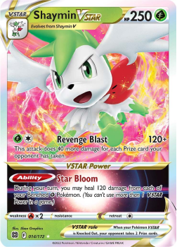 Shaymin VSTAR : SWORD AND SHIELD - BRILLIANT STARS 14/172 - Pokemon Single Card