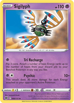 Sigilyph : SWORD AND SHIELD - BRILLIANT STARS 66/172 - Pokemon Single Card
