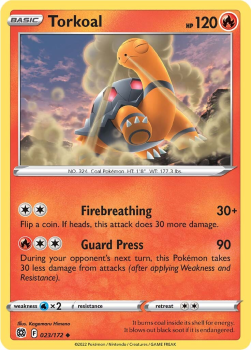 Torkoal : SWORD AND SHIELD - BRILLIANT STARS 23/172 - Pokemon Single Card