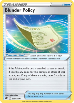 Blunder Policy : SWORD AND SHIELD - BRILLIANT STARS 131/172 - Pokemon Single Card