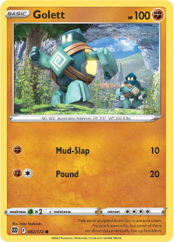 Golett : SWORD AND SHIELD - BRILLIANT STARS 82/172 - Pokemon Single Card