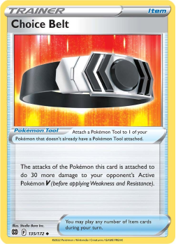 Choice Belt : SWORD AND SHIELD - BRILLIANT STARS 135/172 - Pokemon Single Card