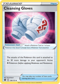 Cleansing Gloves : SWORD AND SHIELD - BRILLIANT STARS 136/172 - Pokemon Single Card