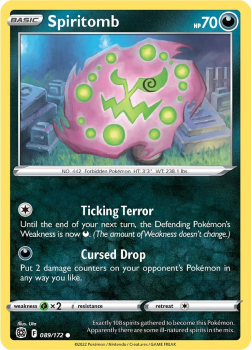 Spiritomb : SWORD AND SHIELD - BRILLIANT STARS 89/172 - Pokemon Single Card