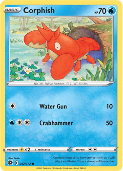 Corphish : SWORD AND SHIELD - BRILLIANT STARS 32/172 - Pokemon Single Card