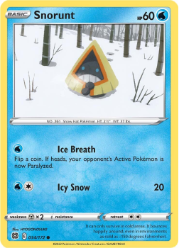 Snorunt : SWORD AND SHIELD - BRILLIANT STARS 34/172 - Pokemon Single Card