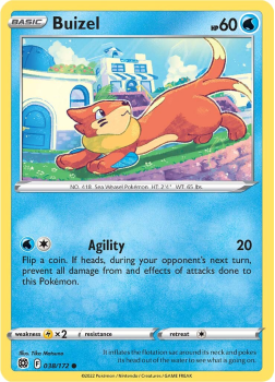 Buizel : SWORD AND SHIELD - BRILLIANT STARS 38/172 - Pokemon Single Card