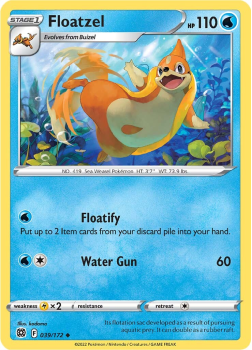 Floatzel : SWORD AND SHIELD - BRILLIANT STARS 39/172 - Pokemon Single Card