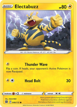 Electabuzz : SWORD AND SHIELD - BRILLIANT STARS 46/172 - Pokemon Single Card