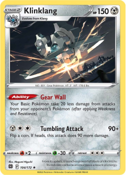 Klinklang : SWORD AND SHIELD - BRILLIANT STARS 104/172 - Pokemon Single Card