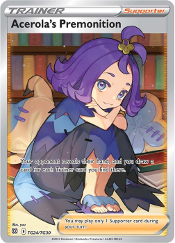 Acerola's Premonition : SWORD AND SHIELD - BRILLIANT STARS TG24/TG30 - Pokemon Single Card