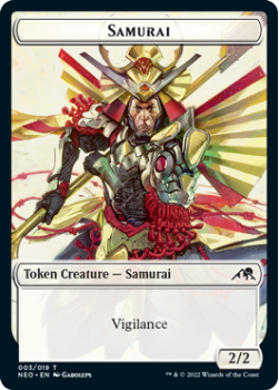 Samurai Token : 03/19 KAMIGAWA NEON DYNASTY - Magic the Gathering Single Card