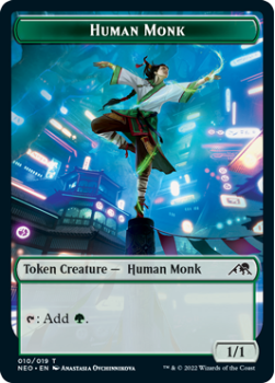 Human Monk Token : 10/19 KAMIGAWA NEON DYNASTY - Magic the Gathering Single Card