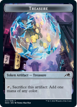 Treasure Token : 17/19 KAMIGAWA NEON DYNASTY - Magic the Gathering Single Card