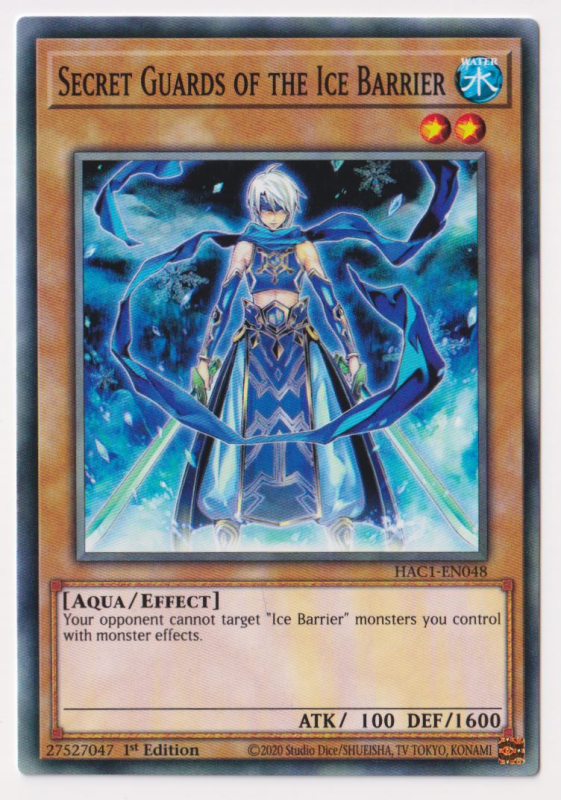 Secret Guards of the Ice Barrier (Common) : HAC1-EN048 - Yu-Gi-Oh! Single Card Secret Guards of the Ice Barrier (Common) : HAC1-EN048 - Yu-Gi-Oh! Single Card