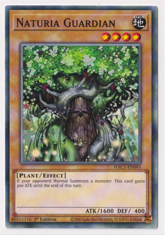 Naturia Guardian (Common) : HAC1-EN095 - Yu-Gi-Oh! Single Card Naturia Guardian (Common) : HAC1-EN095 - Yu-Gi-Oh! Single Card