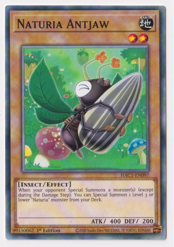 Naturia Antjaw (Common) : HAC1-EN097 - Yu-Gi-Oh! Single Card Naturia Antjaw (Common) : HAC1-EN097 - Yu-Gi-Oh! Single Card