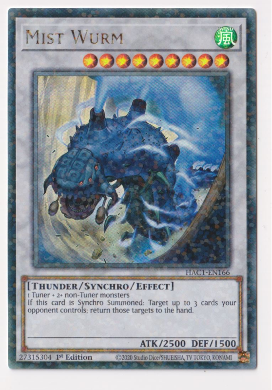 Mist Wurm (Duel Terminal Ultra Parallel Rare) : HAC1-EN166 - Yu-Gi-Oh! Single Card Mist Wurm (Duel Terminal Ultra Parallel Rare) : HAC1-EN166 - Yu-Gi-Oh! Single Card