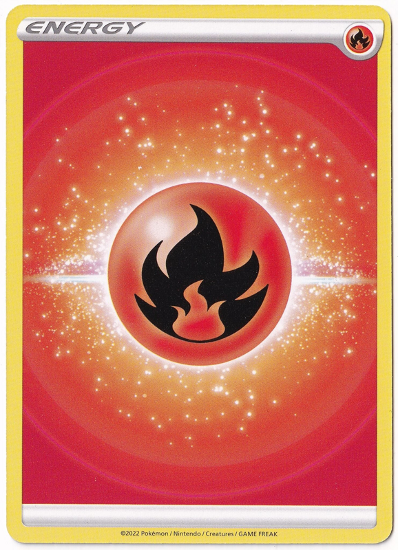 Pokemon Sword & Shield 5 Basic Fire Energy (Version 2)
