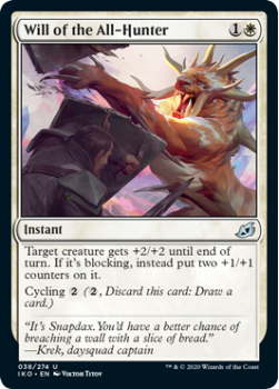 Will of the All-Hunter : IKORIA LAIR OF BEHEMOTHS 038/274 - Magic the Gathering Single Card
