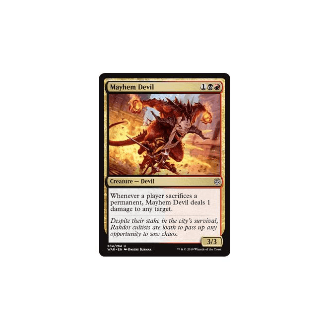 Mayhem Devil : WAR OF THE SPARK 204/264 - Magic the Gathering Single Card