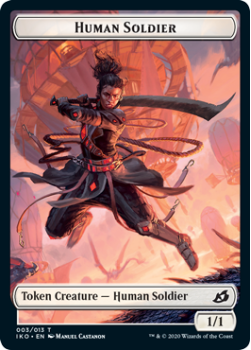 Human Soldier (TOKEN) : IKORIA LAIR OF BEHEMOTHS Token 03 - Magic the Gathering Single Card