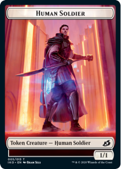 Human Soldier (TOKEN) : IKORIA LAIR OF BEHEMOTHS Token 05 - Magic the Gathering Single Card