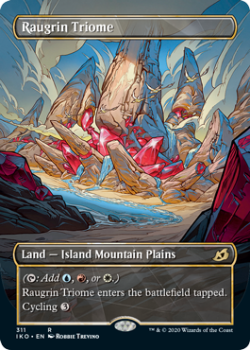 Raugrin Triome (BORDERLESS) (FOIL) : IKORIA LAIR OF BEHEMOTHS 311 - Magic the Gathering Single Card
