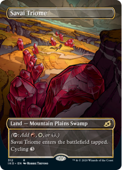 Savai Triome (BORDERLESS) (FOIL) : IKORIA LAIR OF BEHEMOTHS 312 - Magic the Gathering Single Card