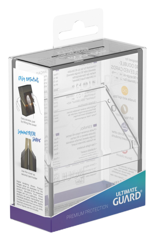 Ultimate Guard Boulder Deck Case 40+ Standard Size Clear