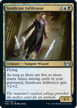 Syndicate Infiltrator : 226/281 STREETS OF NEW CAPENNA - Magic the Gathering Single Card