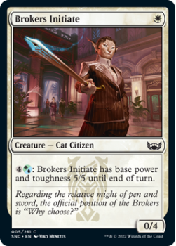 Brokers Initiate : 005/281 STREETS OF NEW CAPENNA - Magic the Gathering Single Card