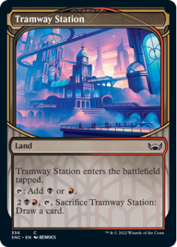 Tramway Station (SHOWCASE) (FOIL) : 356 STREETS OF NEW CAPENNA - Magic the Gathering Single Card