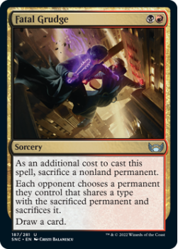 Fatal Grudge : 187/281 STREETS OF NEW CAPENNA - Magic the Gathering Single Card