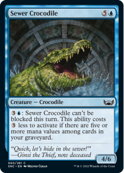 Sewer Crocodile : 060/281 STREETS OF NEW CAPENNA - Magic the Gathering Single Card