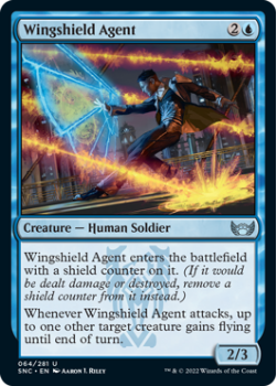 Wingshield Agent : 064/281 STREETS OF NEW CAPENNA - Magic the Gathering Single Card