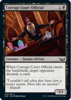 Corrupt Court Official : 070/281 STREETS OF NEW CAPENNA - Magic the Gathering Single Card